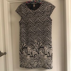 Cap Sleeve Patterned Dress